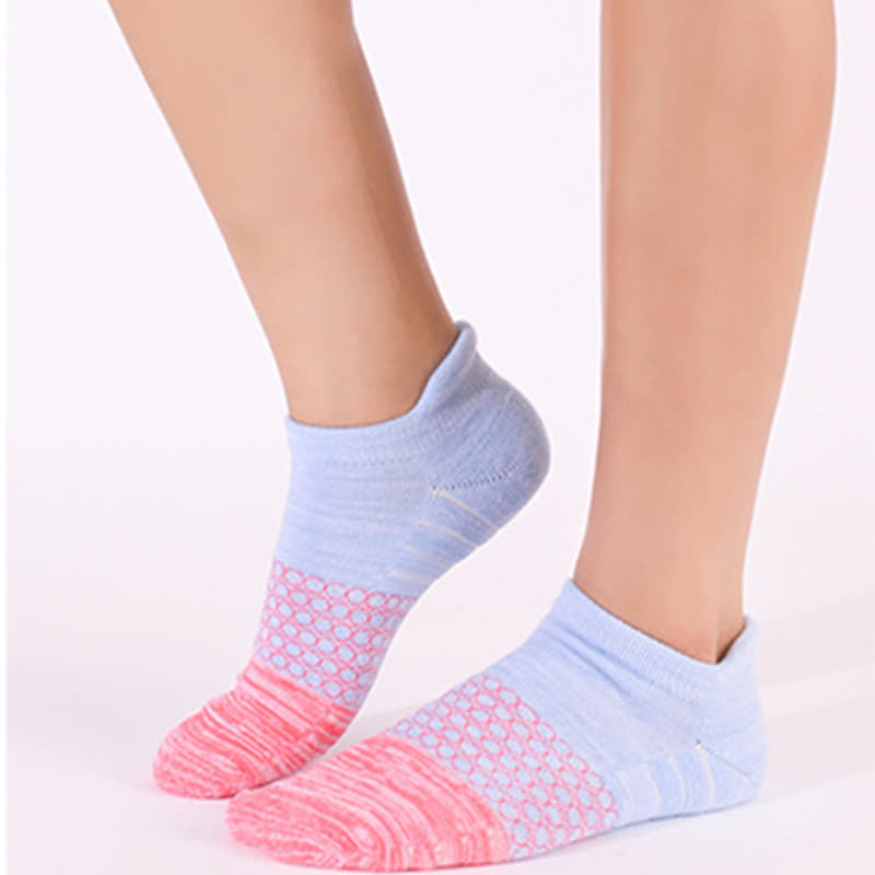 Gradient Color Block Cotton Ankle Compression Socks(8 Pairs) - image 2