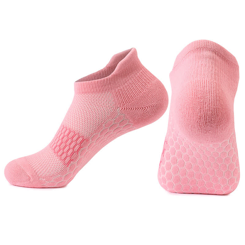Gradient Color Block Cotton Ankle Compression Socks(8 Pairs) - Pink - EU39-42(US6-8.5) - image 12