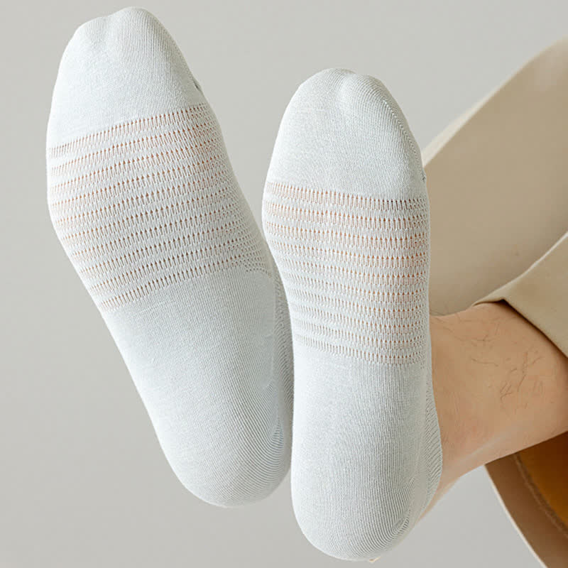 Solid Color Comfortable Mesh Cotton No Show Socks(8 Pairs) - image 3