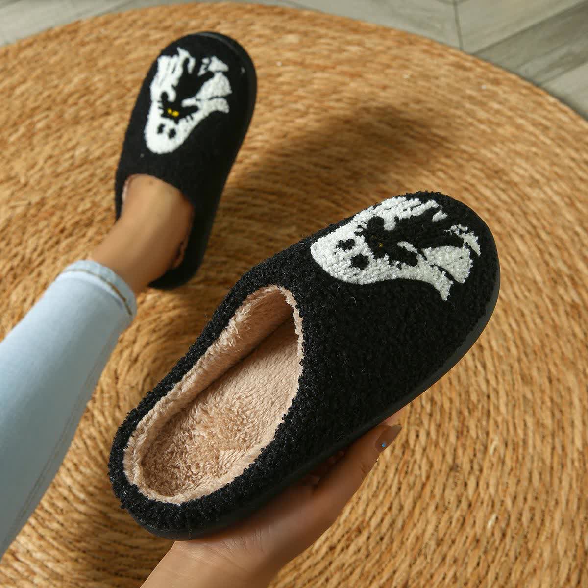 Plus Size Halloween Fun Ghost Slippers - image 10