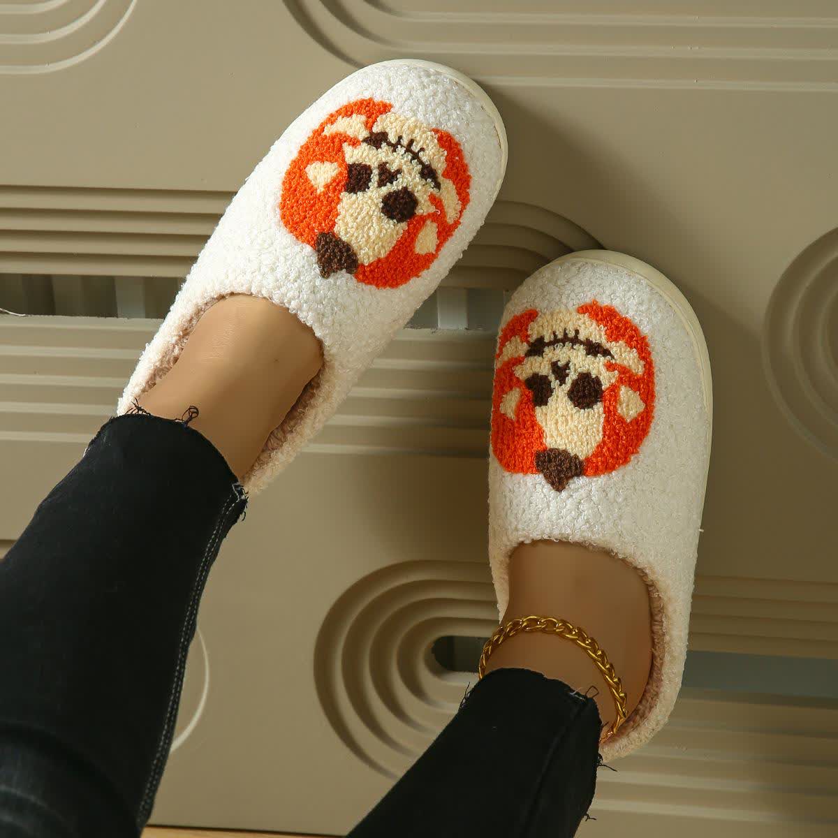 Plus Size Halloween Ghost Face Pumpkin Print Slippers - image 6