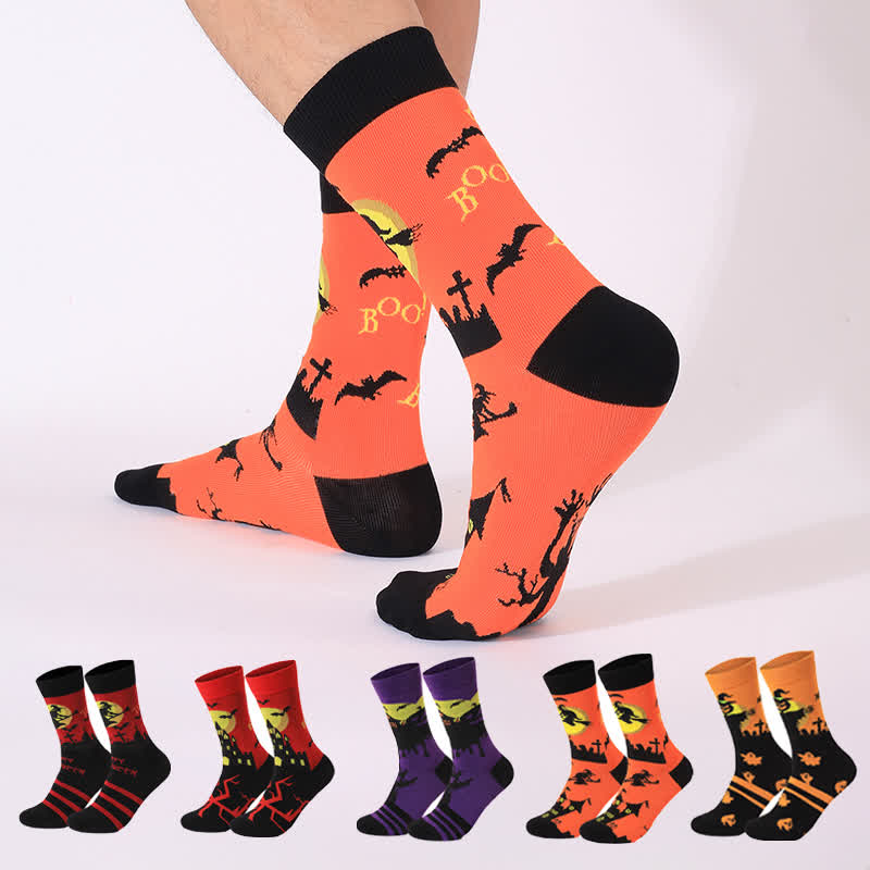 Plus Size Halloween Night Series Quarter Socks(5 Pairs) - image 1
