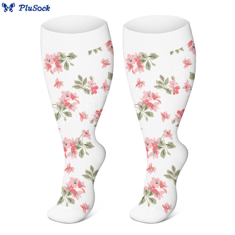 Plus Size Serenity Floral Compression Socks(3 Pairs) - image 2