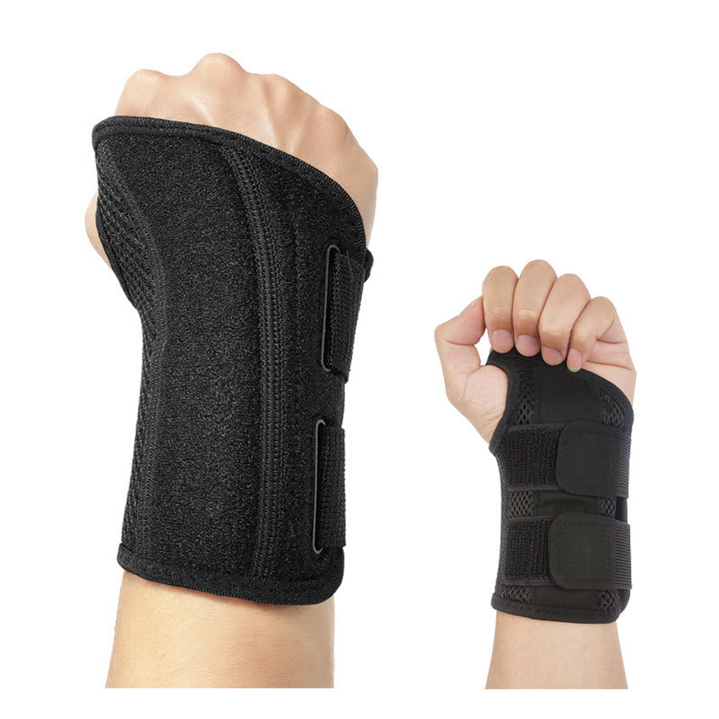 Solid Color Breathable Compression Wrist Braces - Black - L/XL - image 3