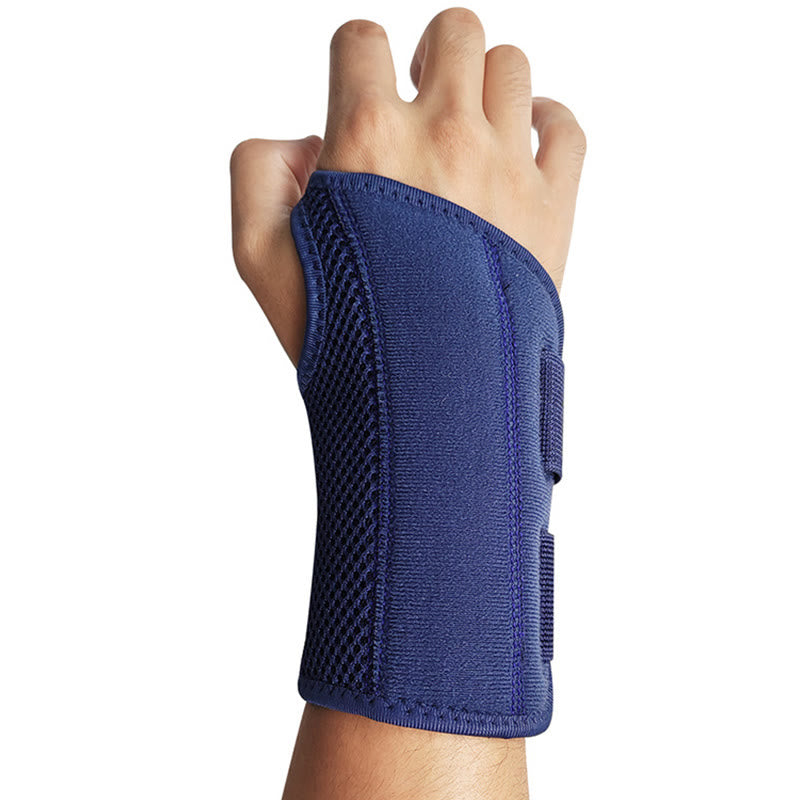 Solid Color Breathable Compression Wrist Braces - Navy Blue - L/XL - image 9