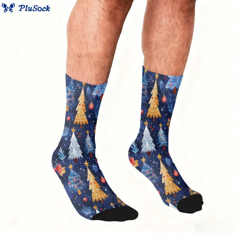 Plus Size Christmas Tree Quarter Socks - image 2