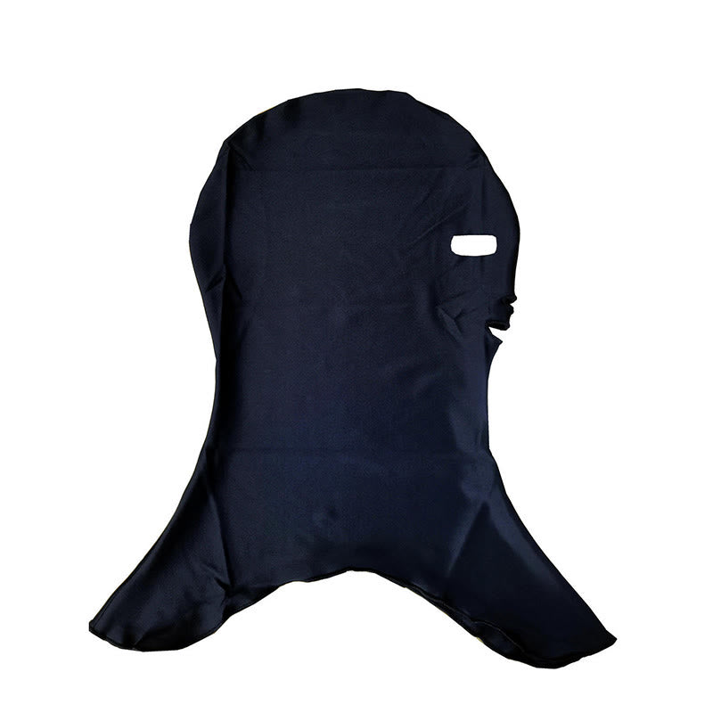 Solid Color Swim Sun Protection Facekini Mask - Black - One Size - image 11