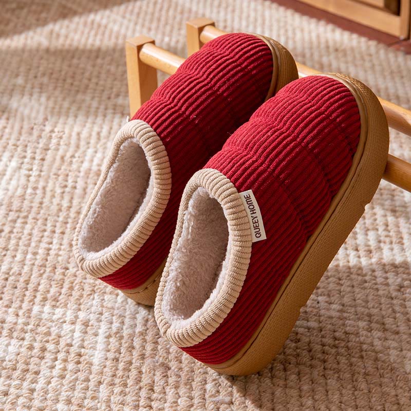 Plus Size Simple Home Slippers - Red - EU43-44(US9-10) - image 12