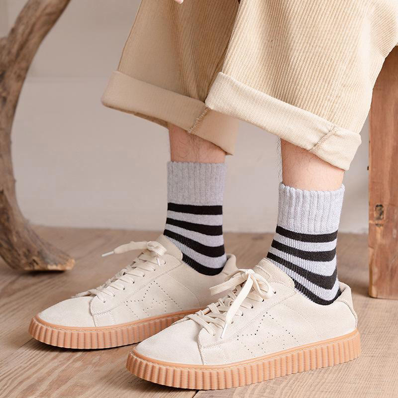 Plusock Plus Size Classic Stripes Quarter Socks(5 Pairs) - image 6