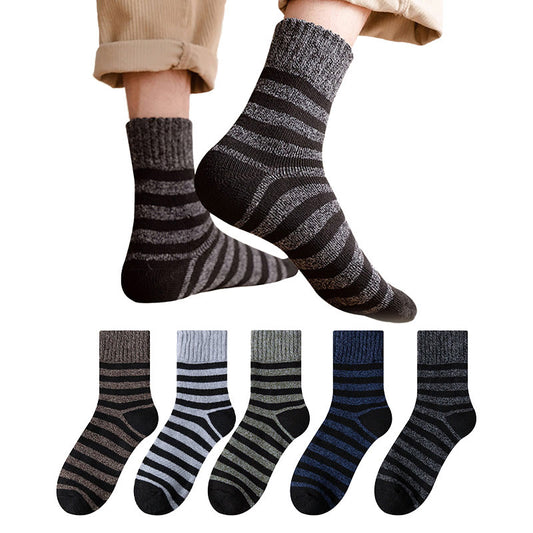 Plusock Plus Size Classic Stripes Quarter Socks(5 Pairs) - Multicolor - EU39-44(US6-10) - image 0