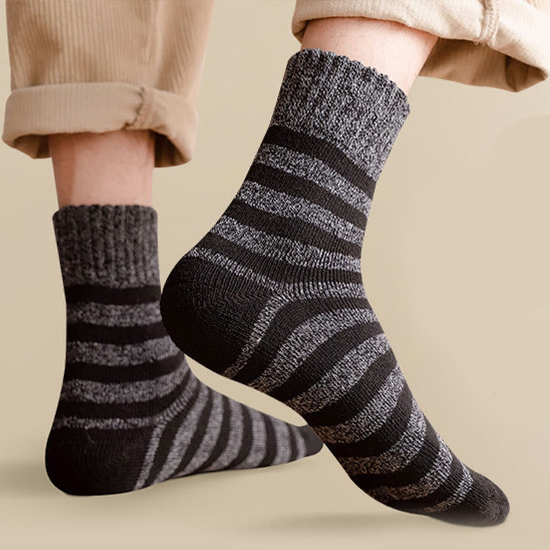 Plusock Plus Size Classic Stripes Quarter Socks(5 Pairs) - image 5