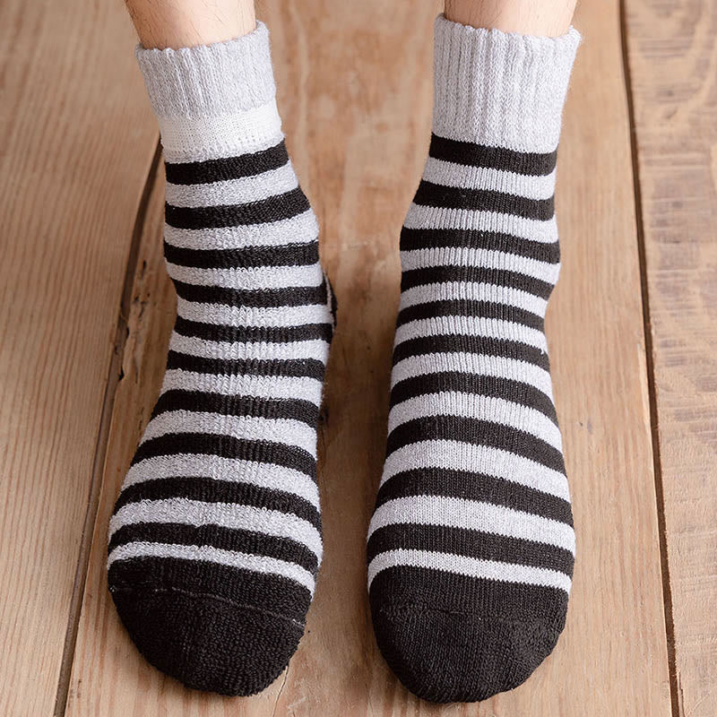 Plusock Plus Size Classic Stripes Quarter Socks(5 Pairs) - image 4