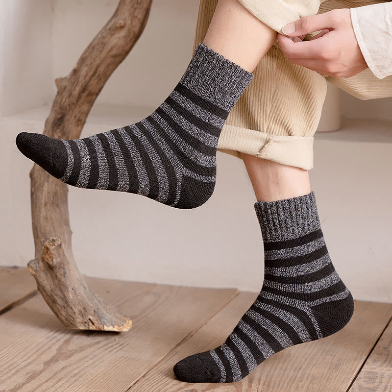 Plusock Plus Size Classic Stripes Quarter Socks(5 Pairs) - image 2