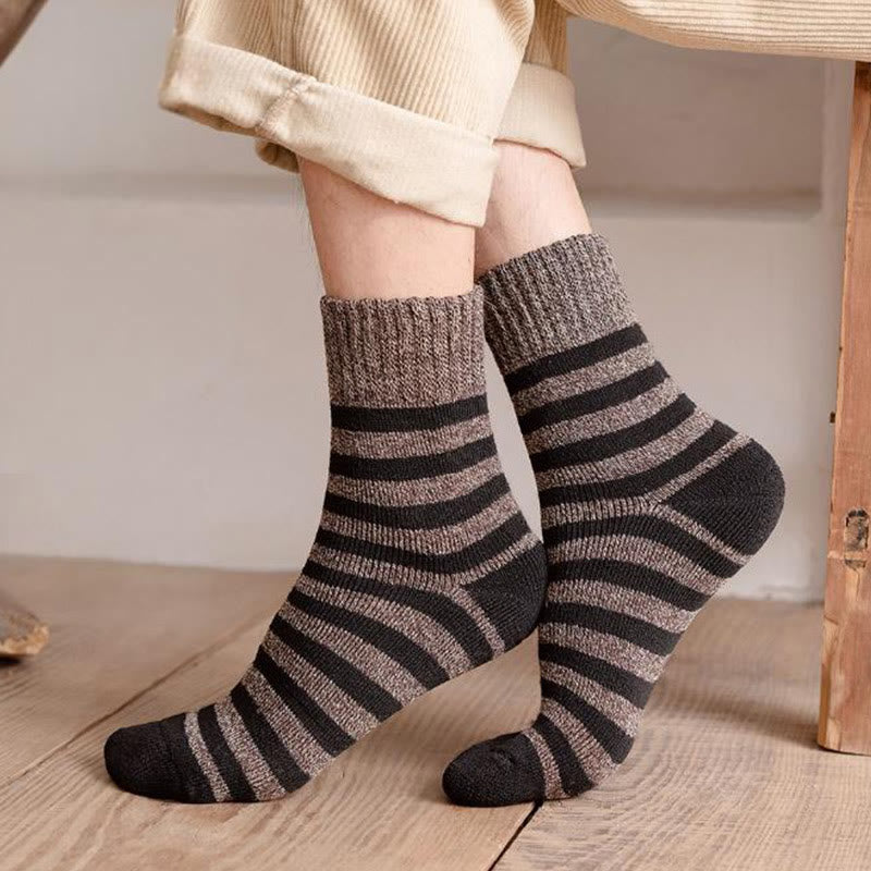 Plusock Plus Size Classic Stripes Quarter Socks(5 Pairs) - image 3