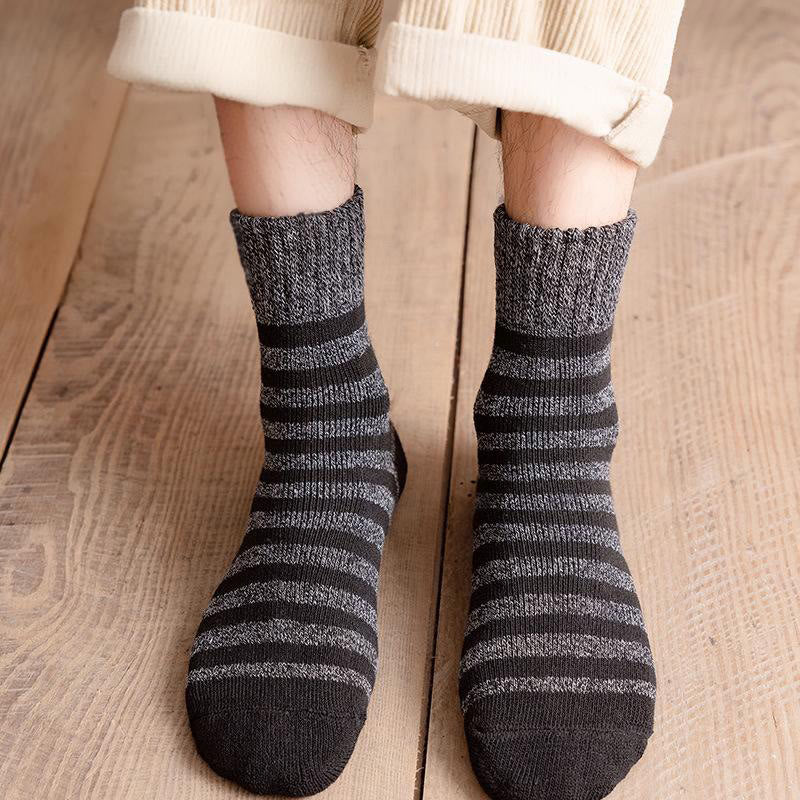 Plusock Plus Size Classic Stripes Quarter Socks(5 Pairs) - image 1