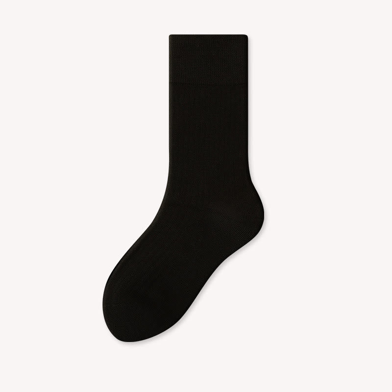 Plusock Plus Size Lightweight Warm Quarter Socks(4 Pairs) - Black - EU39-44(US6-10) - image 6