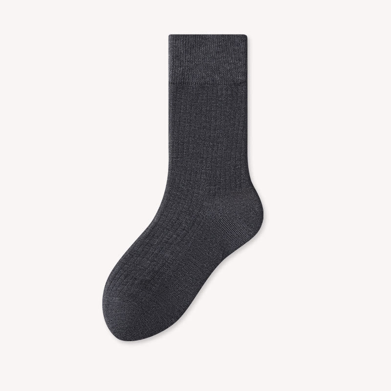 Plusock Plus Size Lightweight Warm Quarter Socks(4 Pairs) - Dark Grey - EU39-44(US6-10) - image 8