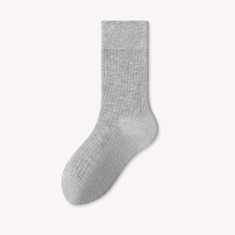 Plusock Plus Size Lightweight Warm Quarter Socks(4 Pairs) - Light Gray - EU39-44(US6-10) - image 7