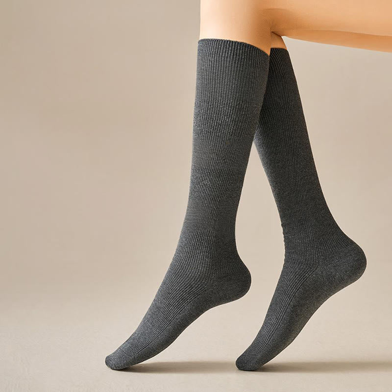 Plusock Plus Size Antibacterial Knee High Socks(3 Pairs) - image 1