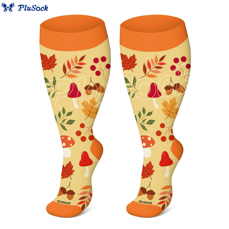 Plusock Plus Size Autumn Atmosphere  Compression Socks(3 Pairs) - image 3