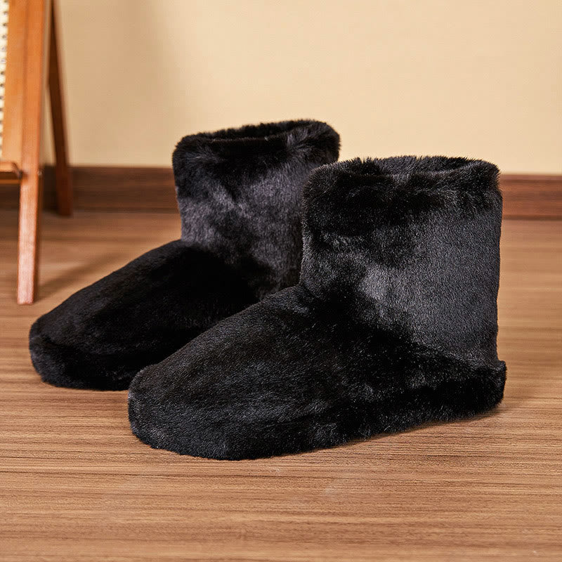 Plusock Plush Mid Tube Slippers - Black - EU44-45(US10-11) - image 11