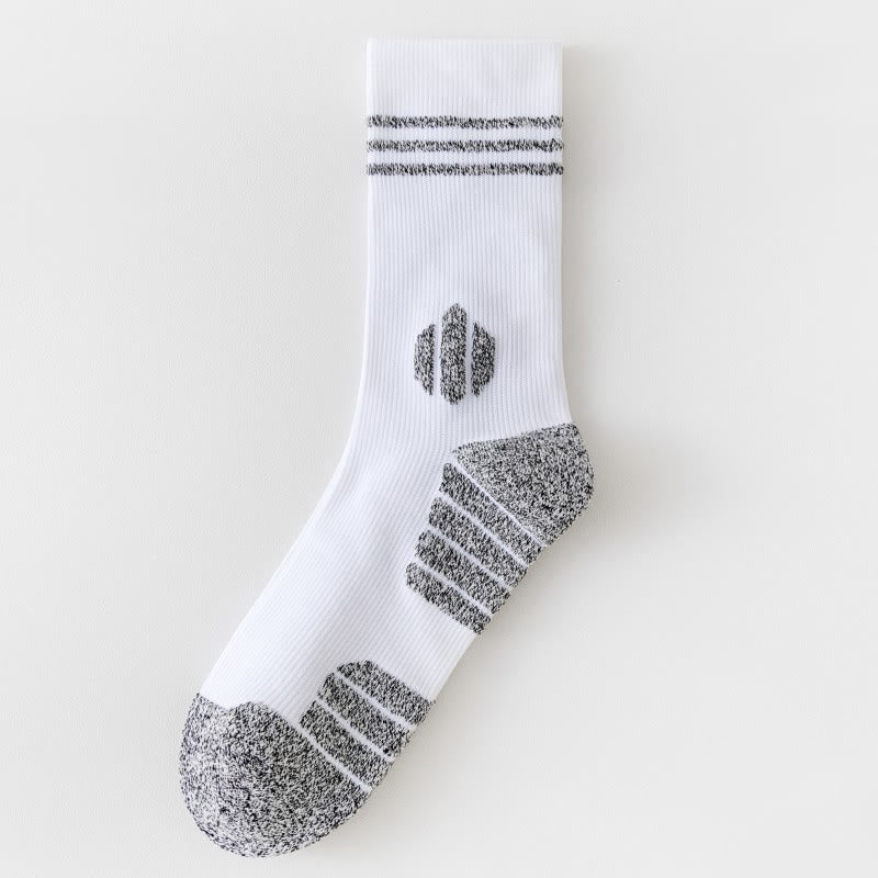 Plusock Plus Size Thick Cushion Quarter Compression Socks(5 Pairs) - White - EU39-45(US6-11) - image 10