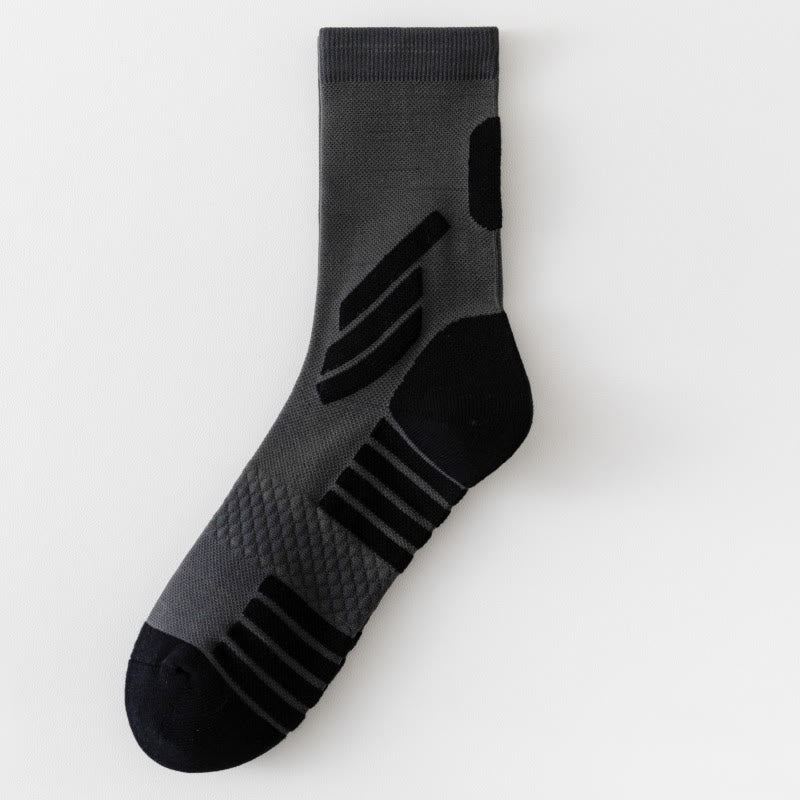 Plusock Plus Size Basketball Quarter Compression Socks(5 Pairs) - Dark Grey - EU39-45(US6-11) - image 8