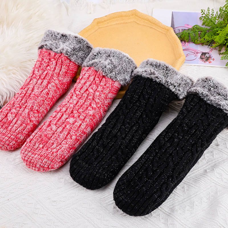 Plusock Plus Size Fleece Sock Cuffs Slipper Socks - image 6