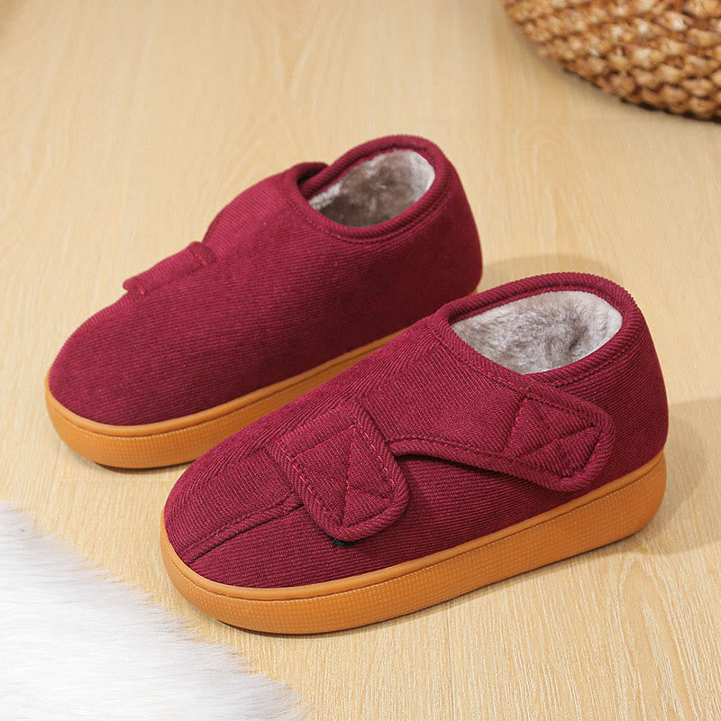 Plus Size Velcro Loose Slippers - Red - EU47-48(US12-12.5) - image 17