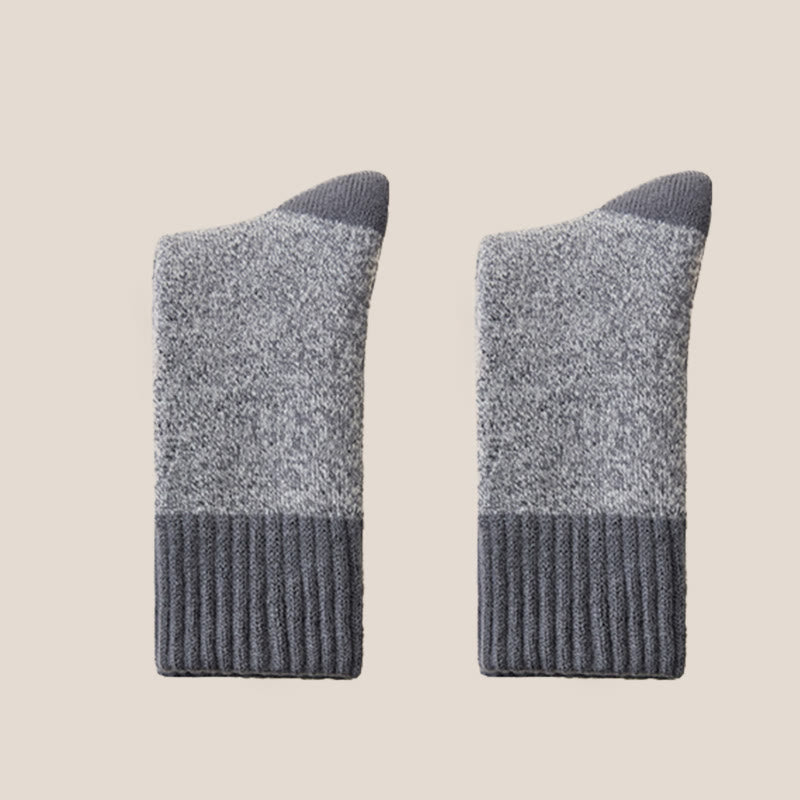 Cashmere Warmth Quarter Socks(2 Pairs) - Light Gray - EU39-44(US6-10) - image 12