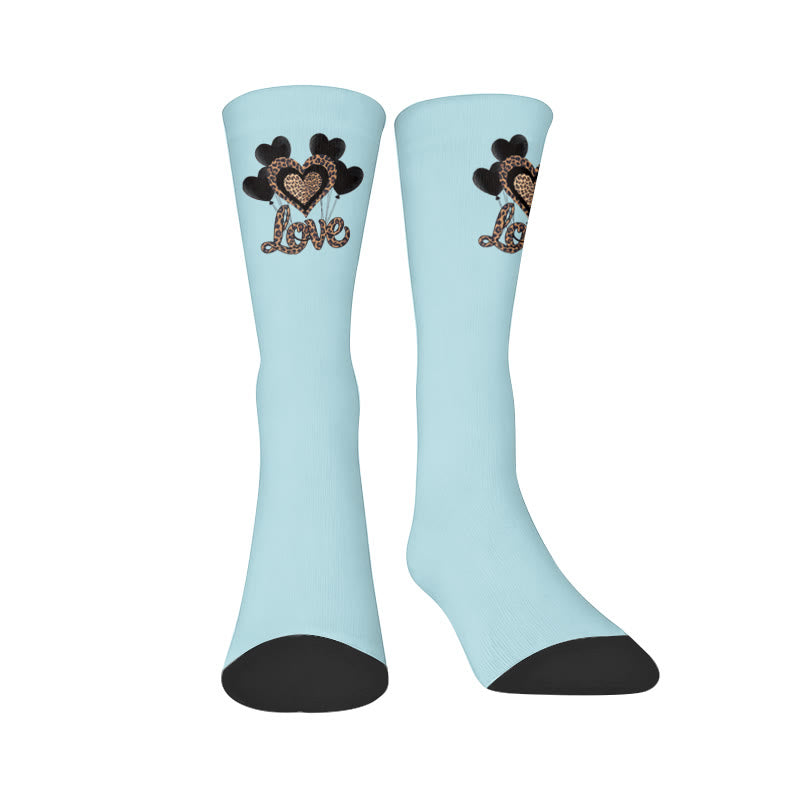 Floral Leopard Print Socks - Leopard Print(1 Pair) - EU37-44(US4-10) - image 9