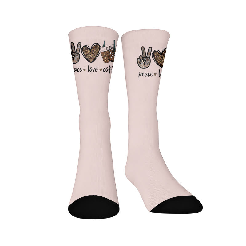Butterfly Heart Coffee Socks - Coffee(1 Pair) - EU37-44(US4-10) - image 9