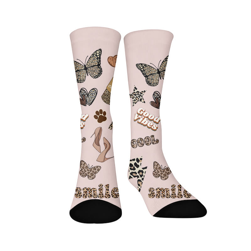 Leopard Print Lips Socks - Retro(1 Pair) - EU37-44(US4-10) - image 9