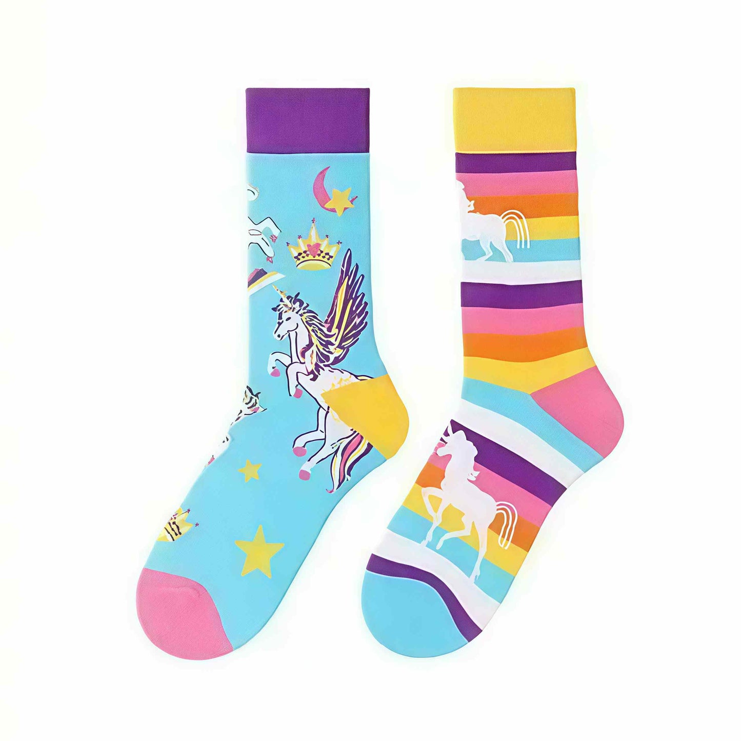 Rainbow Unicorn Quarter Socks - image 1