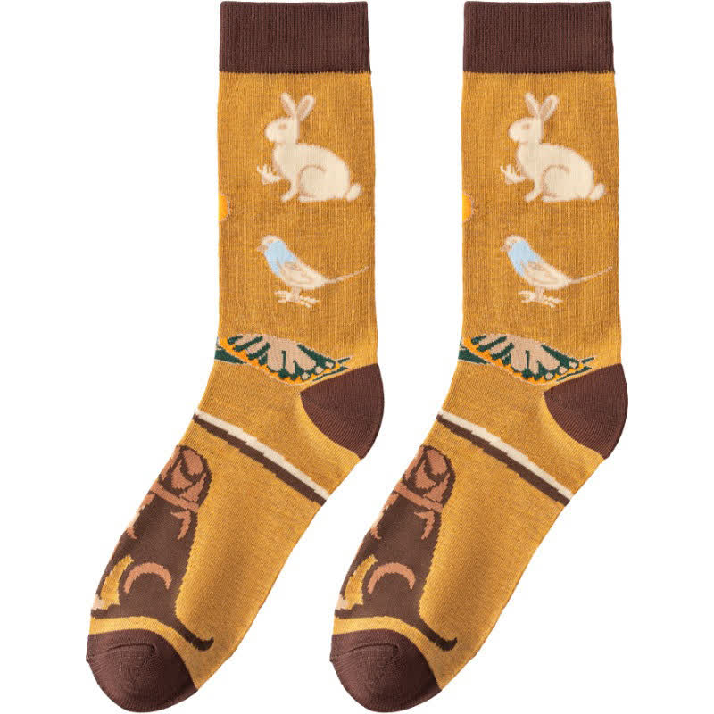 Playful Dog Rabbit Quarter Socks - image 8