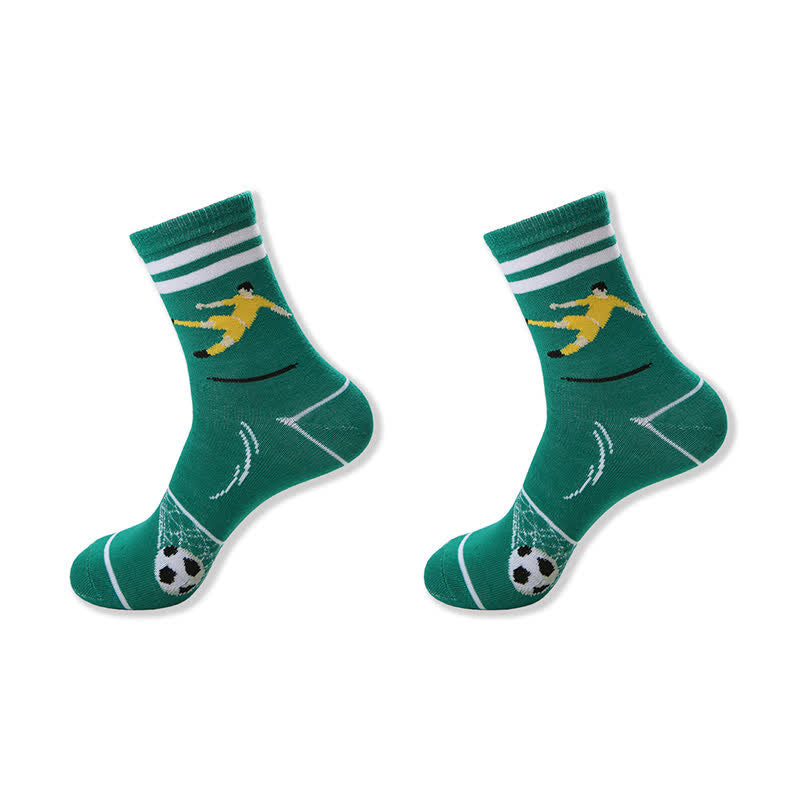 Casual Soccer Print Quarter Socks (6 Pairs) - image 8