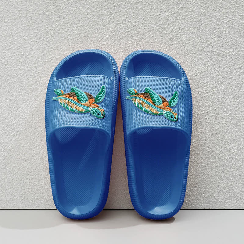 Soft Cushioned Turtle Slide Slippers - Navy Blue - EU44-45(US10-11) - image 14