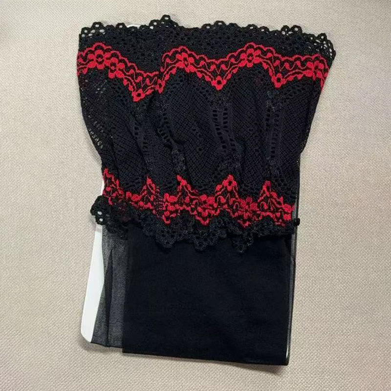 Lace Top Sheer Pantyhose(3 Pairs) - image 8