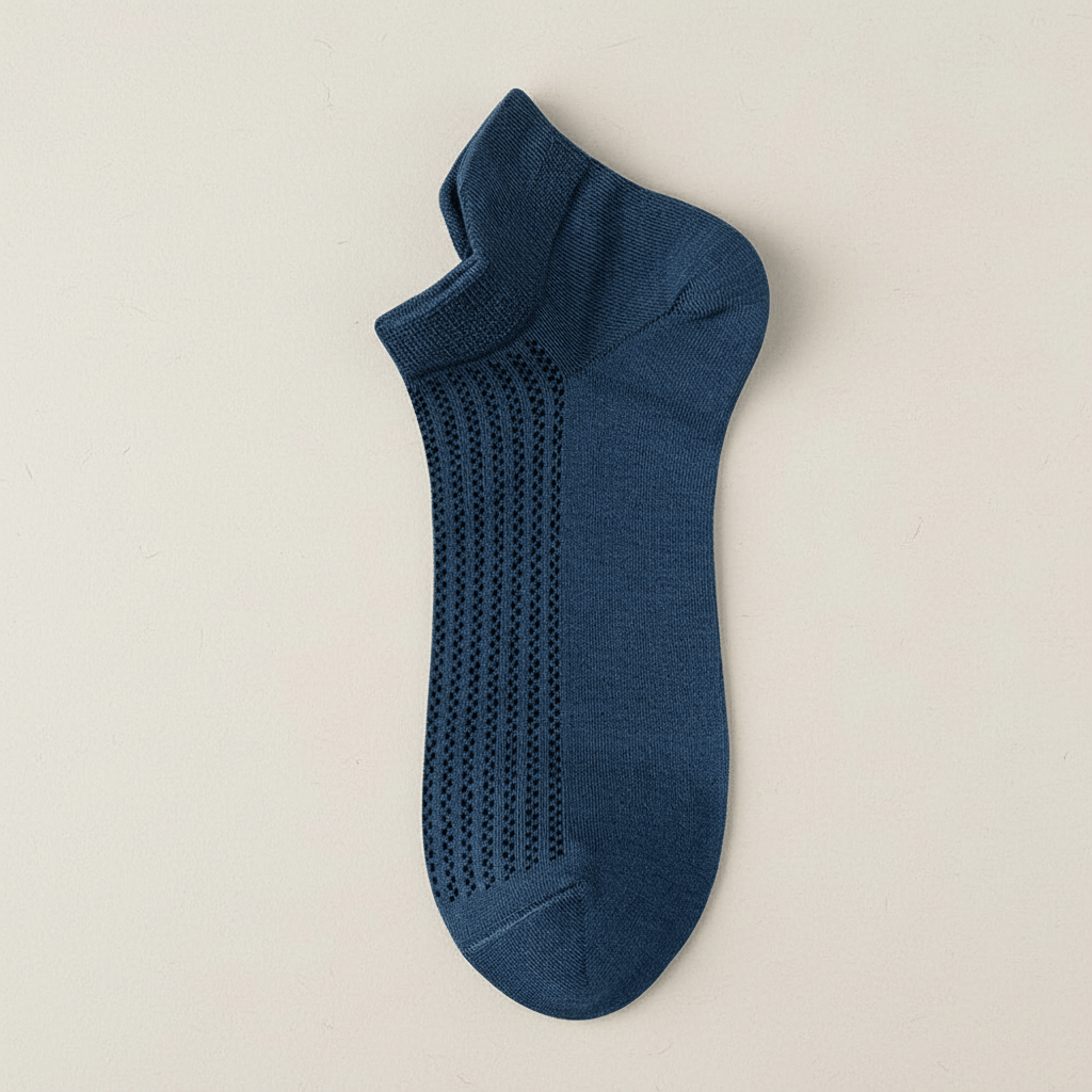 Bamboo Mesh No Show Socks(5 Pairs) - Navy Blue - EU39-44(US5-10) - image 5