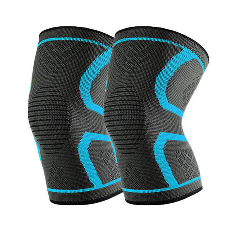 Dual Support Knit Knee Braces - Blue - 3XL - image 6