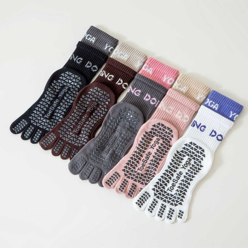 Alignment Grip Socks(2 Pairs) - White+Coffee - EU36-42(US3-8.5) - image 16
