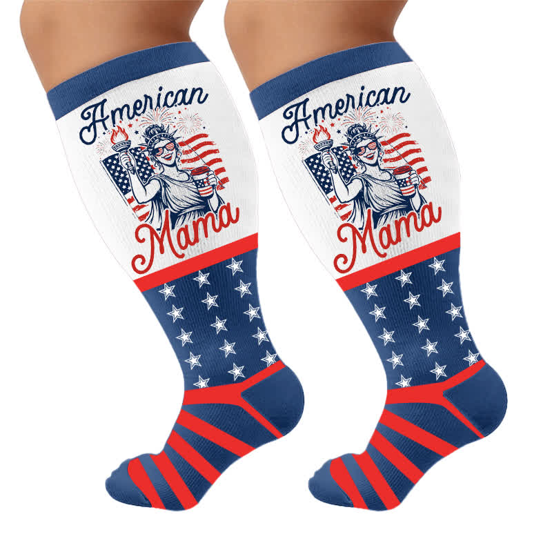 Plus Size Patriotic Cowgirl Compression Socks - image 10