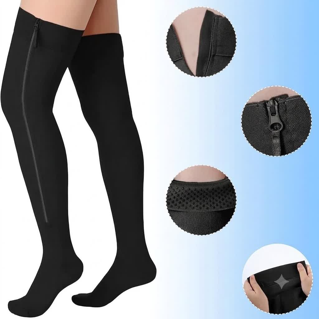 Side-Zip Compression Socks - image 3
