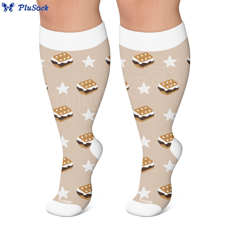 Plus Size Pancake Cookie Compression Socks - image 10