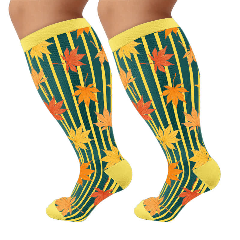 Plus Size Black Cat Bat Compression Socks - image 10