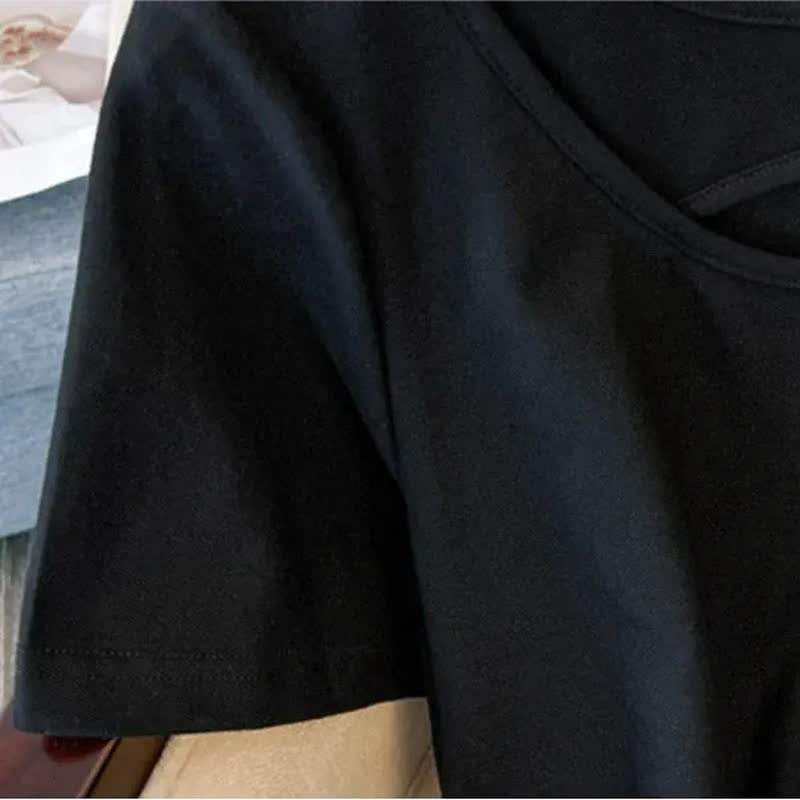 Relaxed Keyhole Midi Dress - image 4