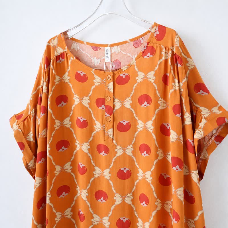 Cute Persimmon Midi Dress - image 4