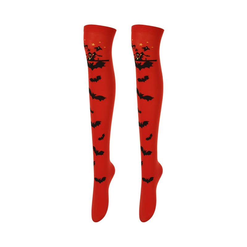 Halloween Assorted Print Over Knee Thigh Socks (4 Pairs) - B - EU36-43 (US3-9) - image 3