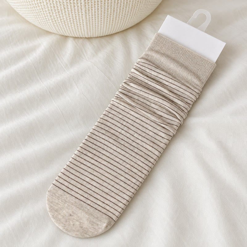 Cotton Ribbed Quarter Socks (4 Pairs) - Beige - EU36-40(US3-7) - image 12