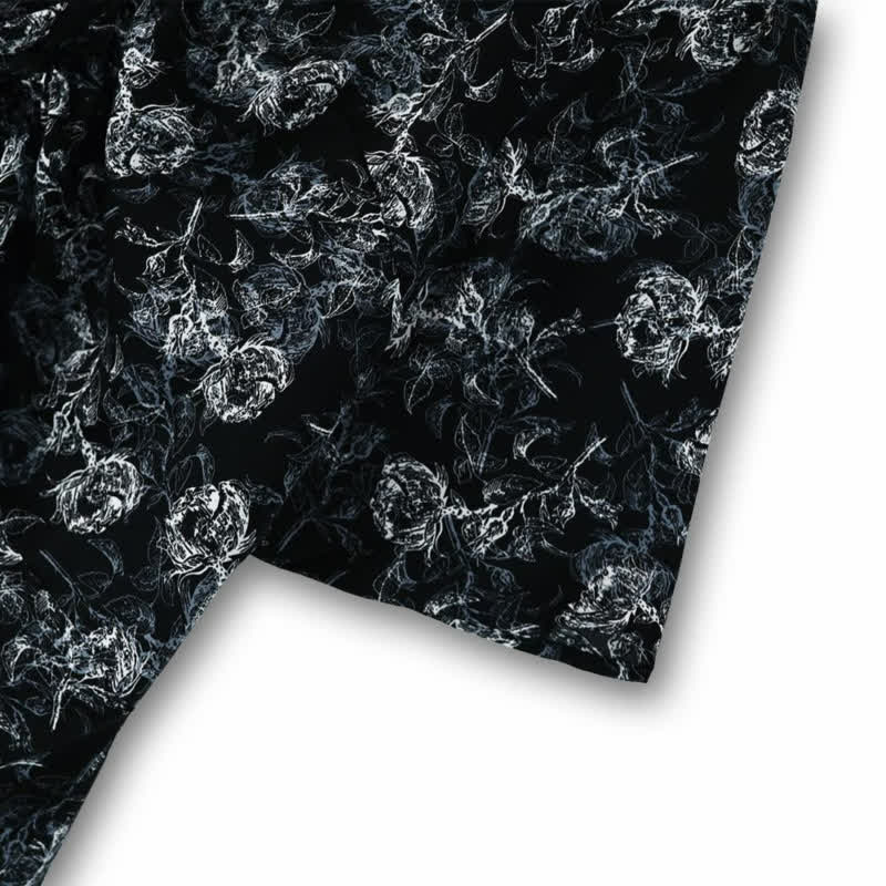 Plus-Size Black Floral Two-Piece Skirt Set - image 7